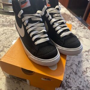 Nike Black and White Mid ‘77 Sneakers